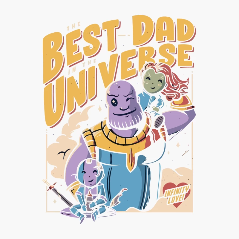 Best Dad in the Universe Comic Art Cotton Tote Bag