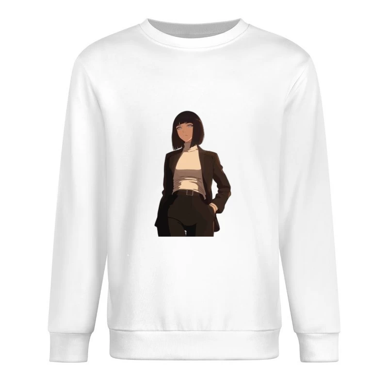 Anime-Figur im Anzug Herren Pullover Sweatshirt