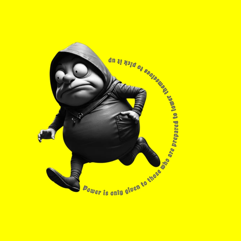 Humorous Character in Motion Mouse Pad