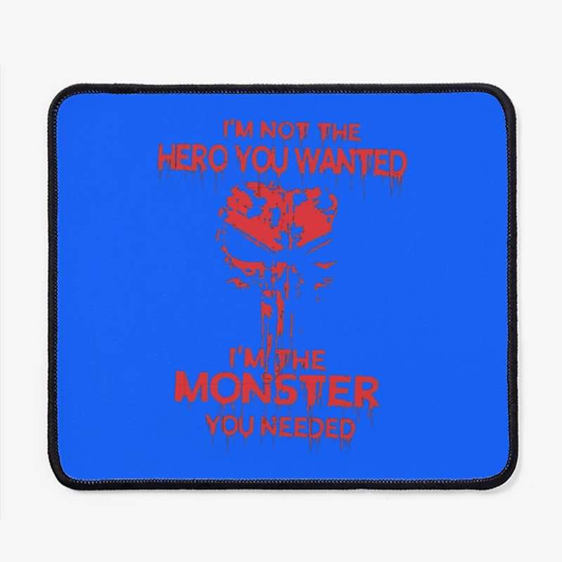 Hero vs Monster Quote Design Mouse Pad