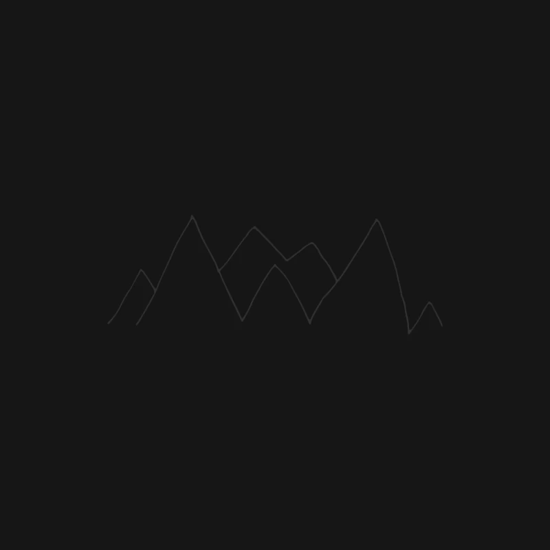 Ligne abstraite de montagnes Homme Manches Longues T-Shirt