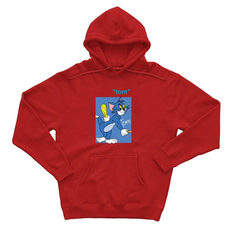 Tom der Cartoon-Katze mit Keule Herren Pullover Hoodie