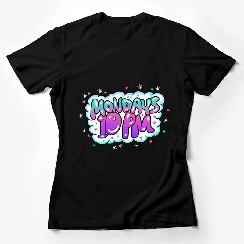 Montags um 10 Uhr - Buntes Design Damen T-Shirt