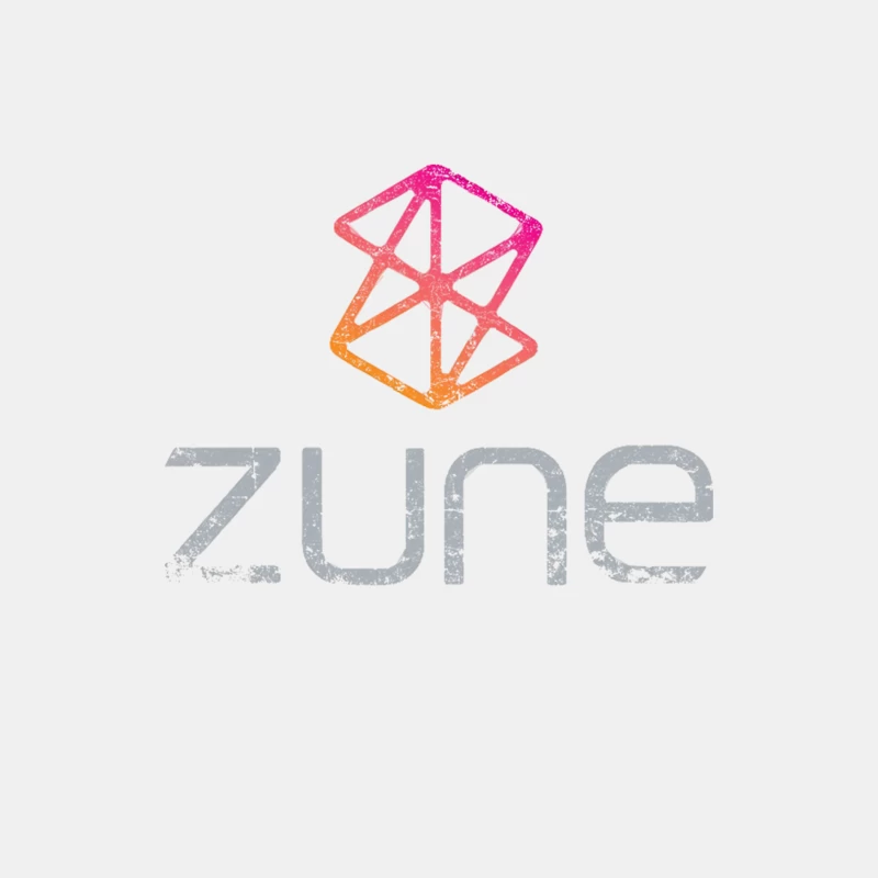 Zune Logo: Geometric Pink and Orange Gradient Design Male Tank Top