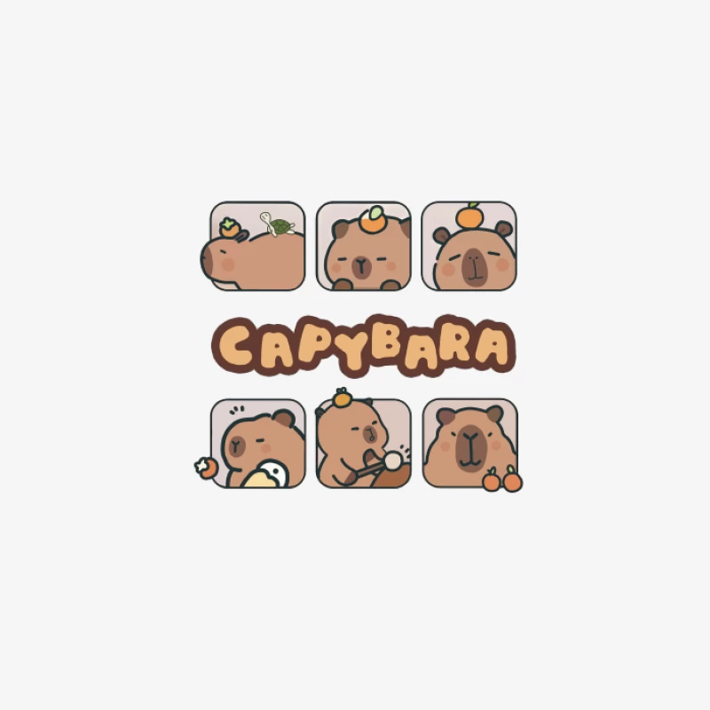 Illustrazioni carine di Capybara Felpa pullover Donna