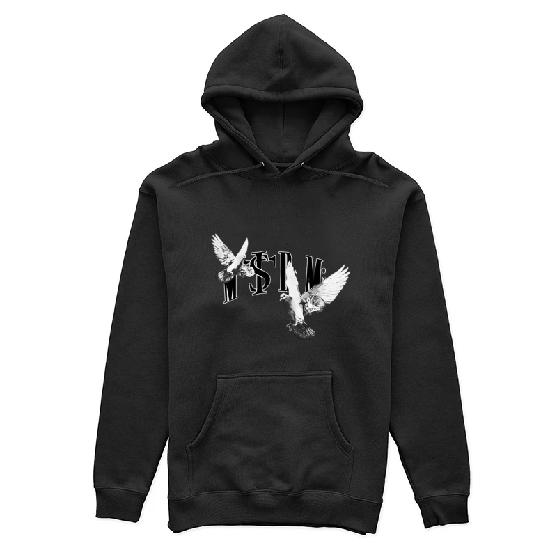 Tauben und Blumen Design Damen Pullover Hoodie