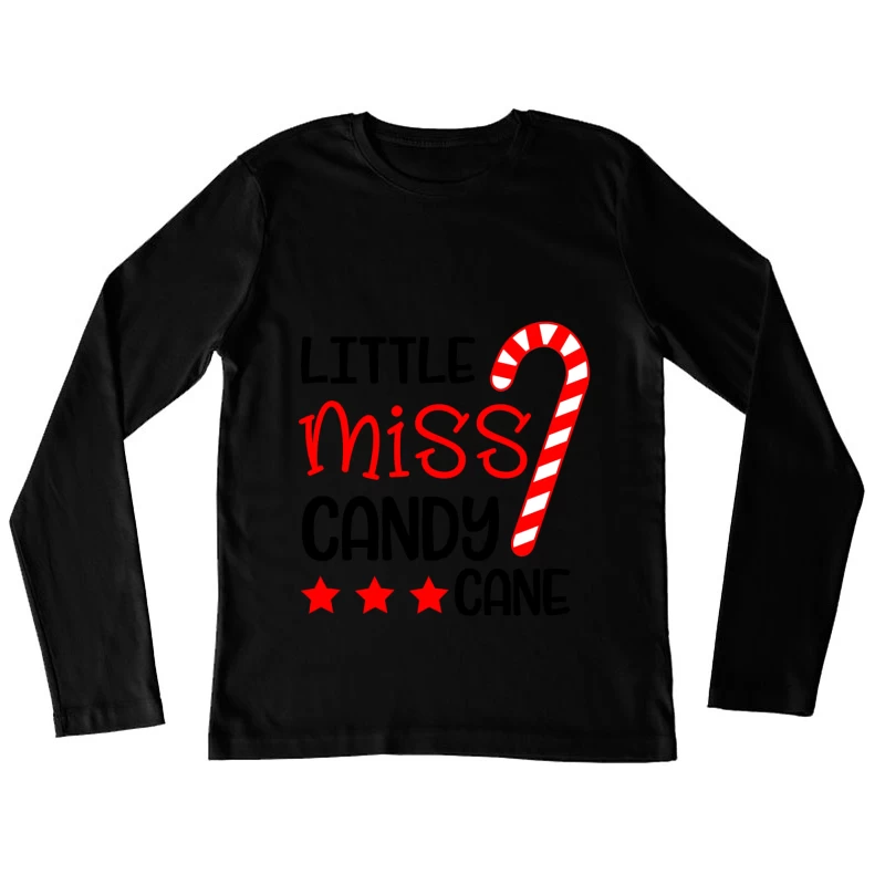 Petite Miss Sucre d'Orge avec Étoiles Femme Manches Longues T-Shirt