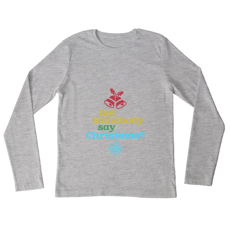 Esprit de Noël avec cloches et flocon Femme Manches Longues T-Shirt