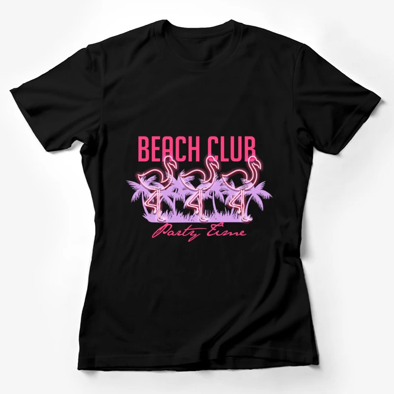 Soirée Club de Plage Flamant Femme T-Shirt