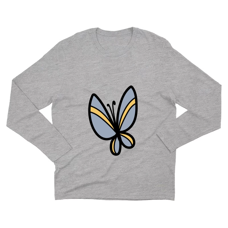 Papillon stylisé aux ailes colorées Homme Manches Longues T-Shirt