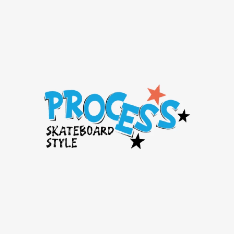 Process Skateboard Stil Design Herren Langarm T-Shirt
