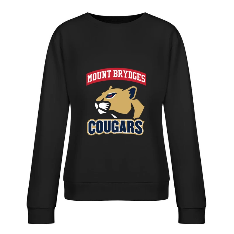 Mount Brydges Cougars Team Logo Female Pullover Sweatshirt