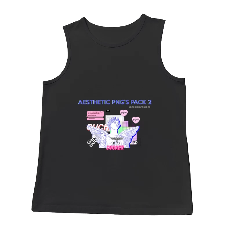 Ästhetische Grafik mit antiker Statue und modernen Elementen Herren Tanktops