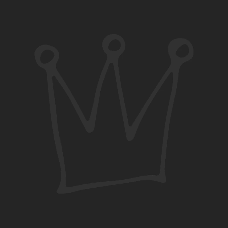 Couronne minimaliste dessinée à la main Homme Sweat-shirt à enfiler