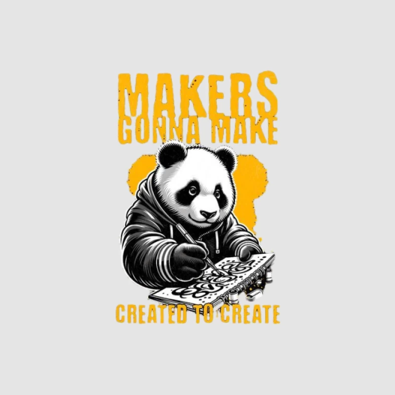 Kreativer Panda mit Spruch Herren Pullover Hoodie