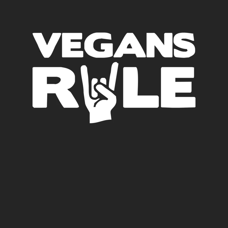 Vegans Rule Male Pullover Sweatshirt