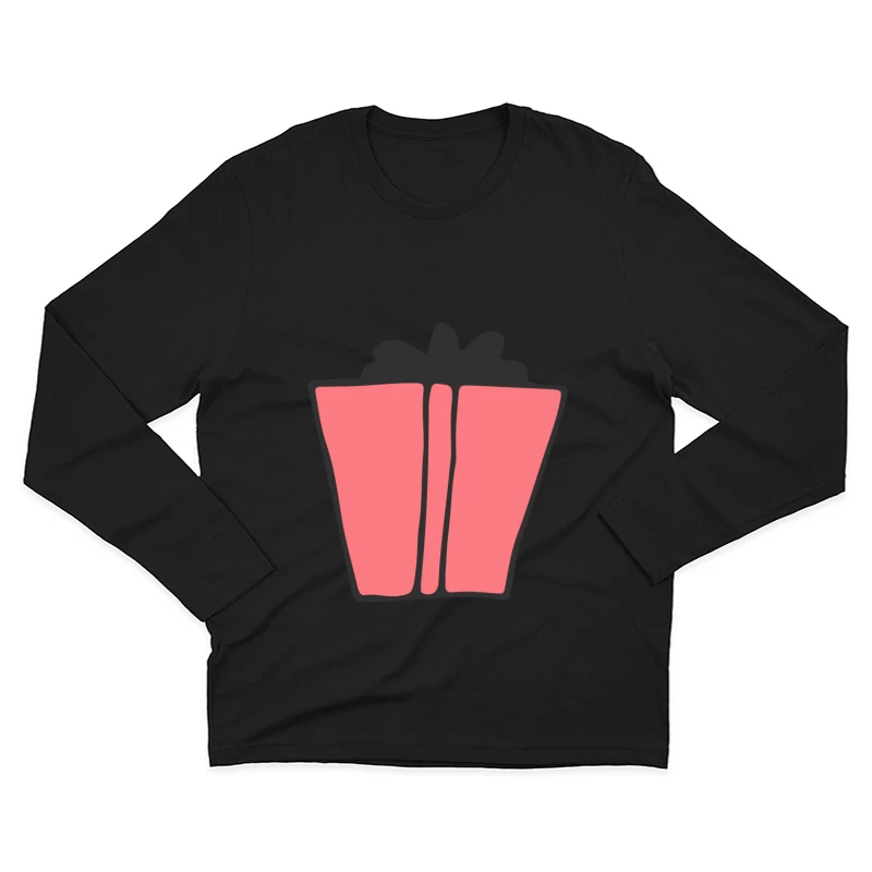 Cadeau rose avec ruban noir Homme Manches Longues T-Shirt