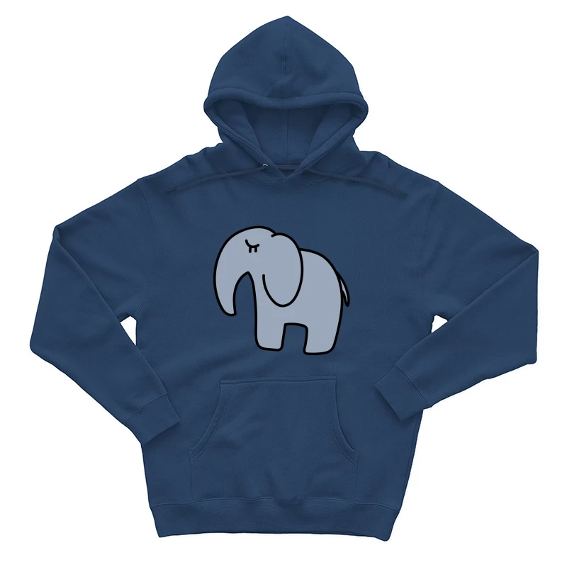 Éléphant dessiné, minimaliste, illustration simple Homme Sweat à capuche