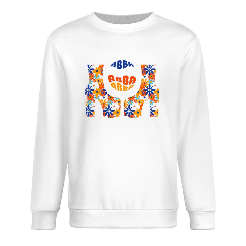 Abba Band Flowers Art Male Pullover Sweatshirt