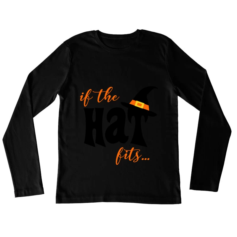 Chapeau de sorcière au style d'Halloween Femme Manches Longues T-Shirt