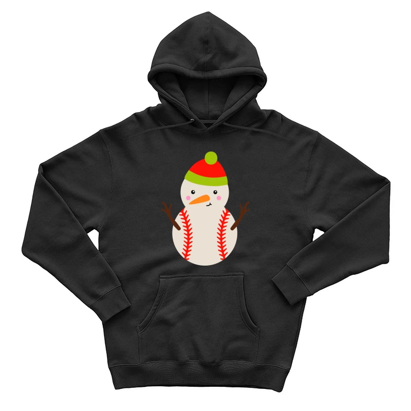 Bonhomme de neige en forme de balle de baseball Homme Sweat à capuche