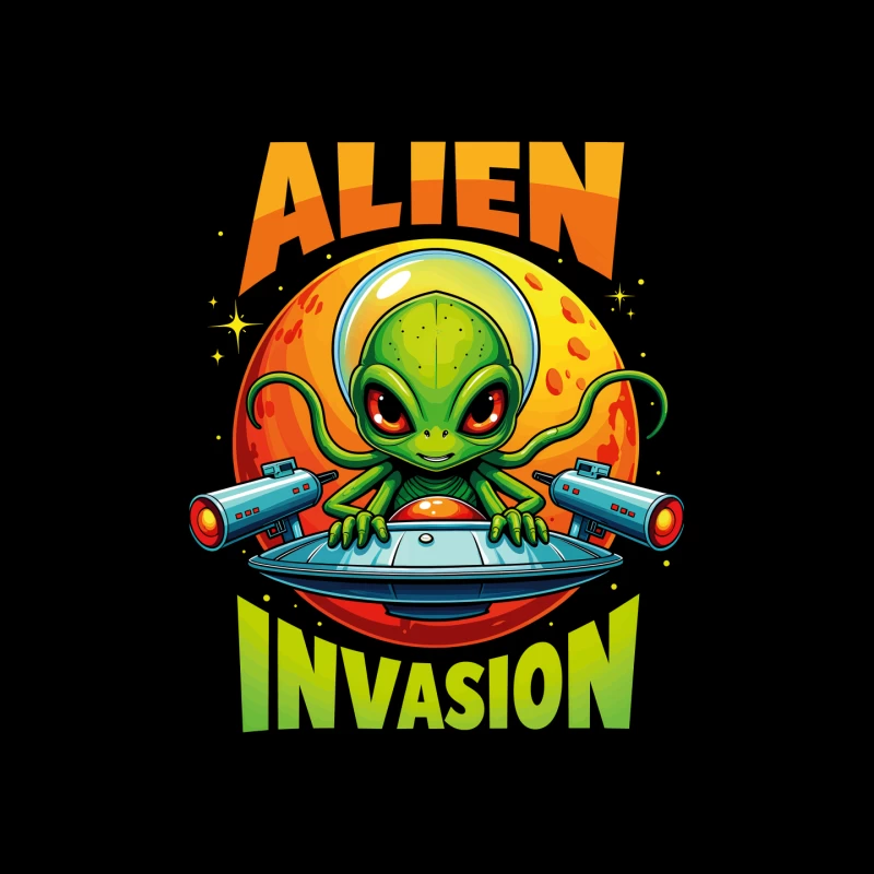 Retro Pixel Alien Invasion – Vibrant 8-bit Extraterrestrial Style! Mouse Pad