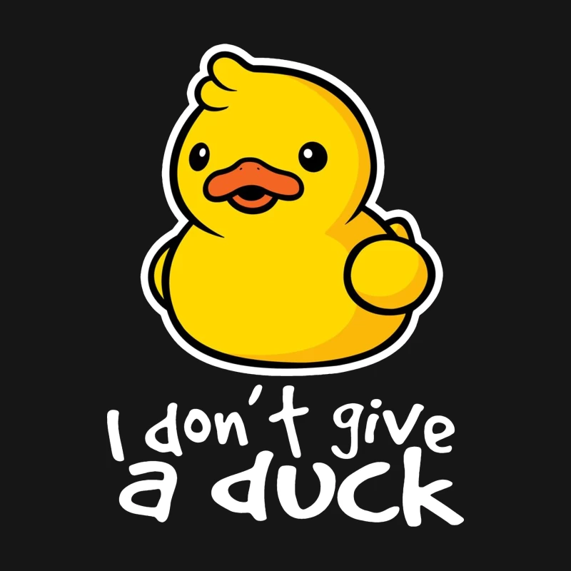 Niedliche Ente mit lustigem Spruch Herren Langarm T-Shirt