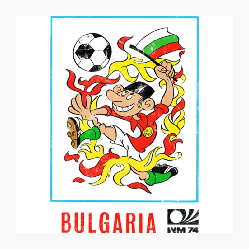 Bulgaria  70s Vintage-Style Soccer Fan Design Pin