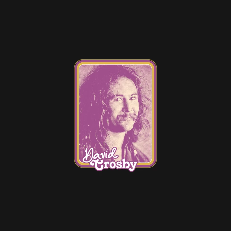 David Crosby  Retro Style Fan Art Desk Mat