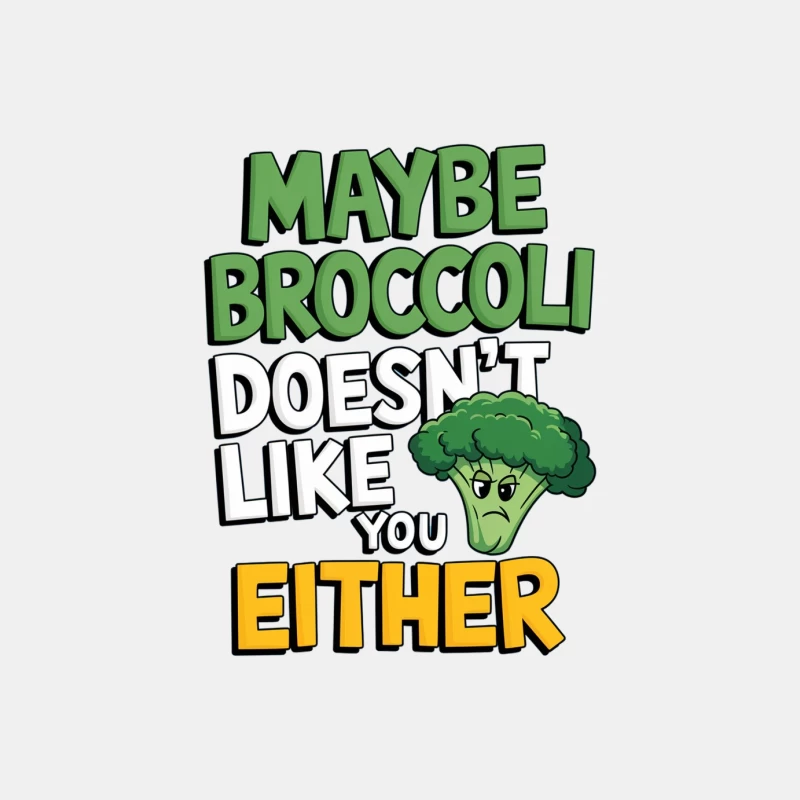 Humorous Broccoli Cartoon with Witty Food Joke Male Tank Top