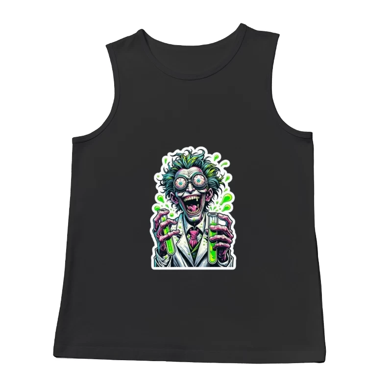 Verrückter Wissenschaftler mit Reagenzgläsern Herren Tanktops