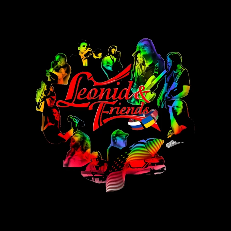 Leonid & Friends: Colorful Musical Band Artwork Pin