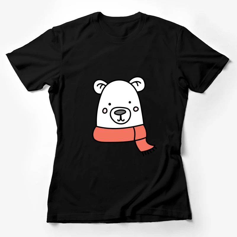 Illustration d'ours polaire avec écharpe Femme T-Shirt