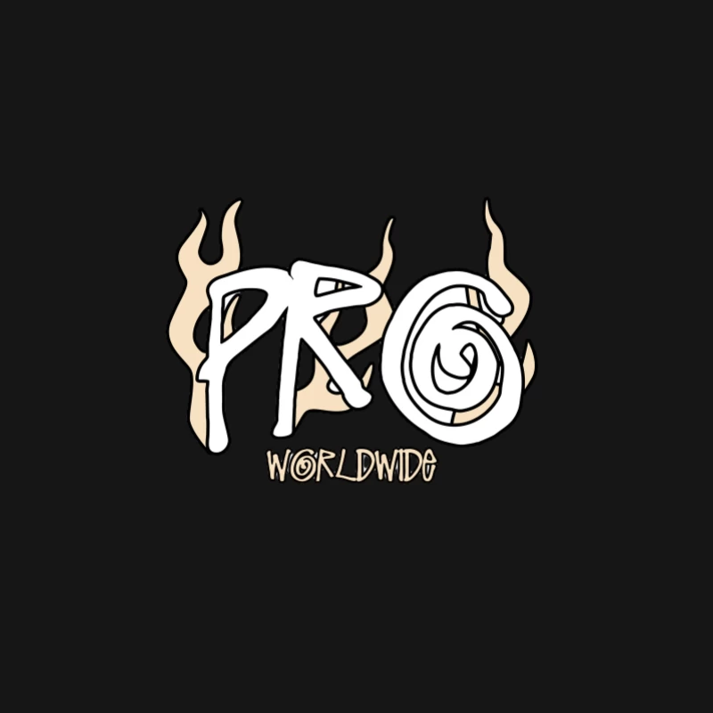Logo Pro Worldwide avec Flammes Homme Manches Longues T-Shirt