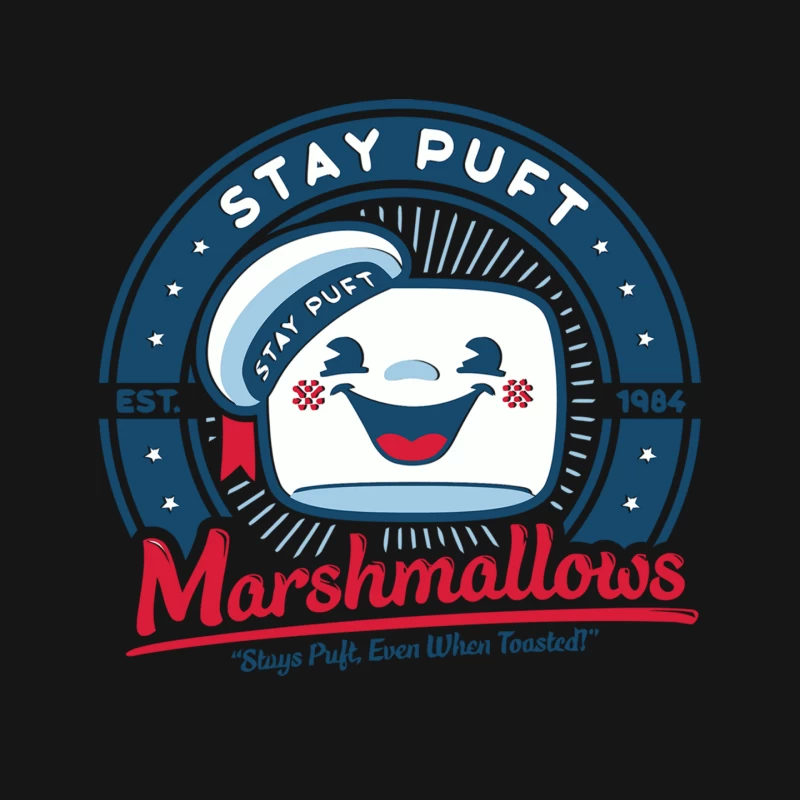 Vintage Stay Puft Marshmallow Logo with Smiling Cartoon Character Mouse Pad