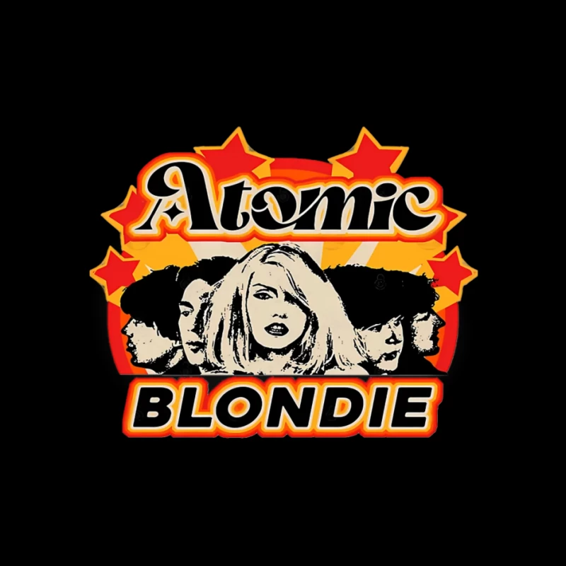 Atomic by Blondie - Retro Band Logo Design Pin