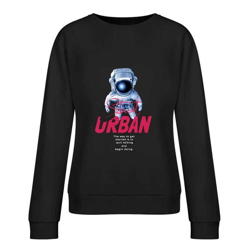 Astronaut und Motivation im urbanen Stil Damen Pullover Sweatshirt