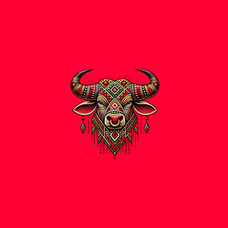 Decorative Bull Artwork iPhone Case