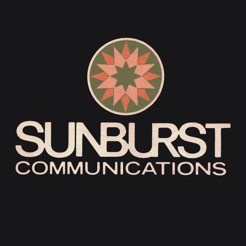 Sunburst Communications Vintage Corporate Logo Design Female Pullover Hoodie