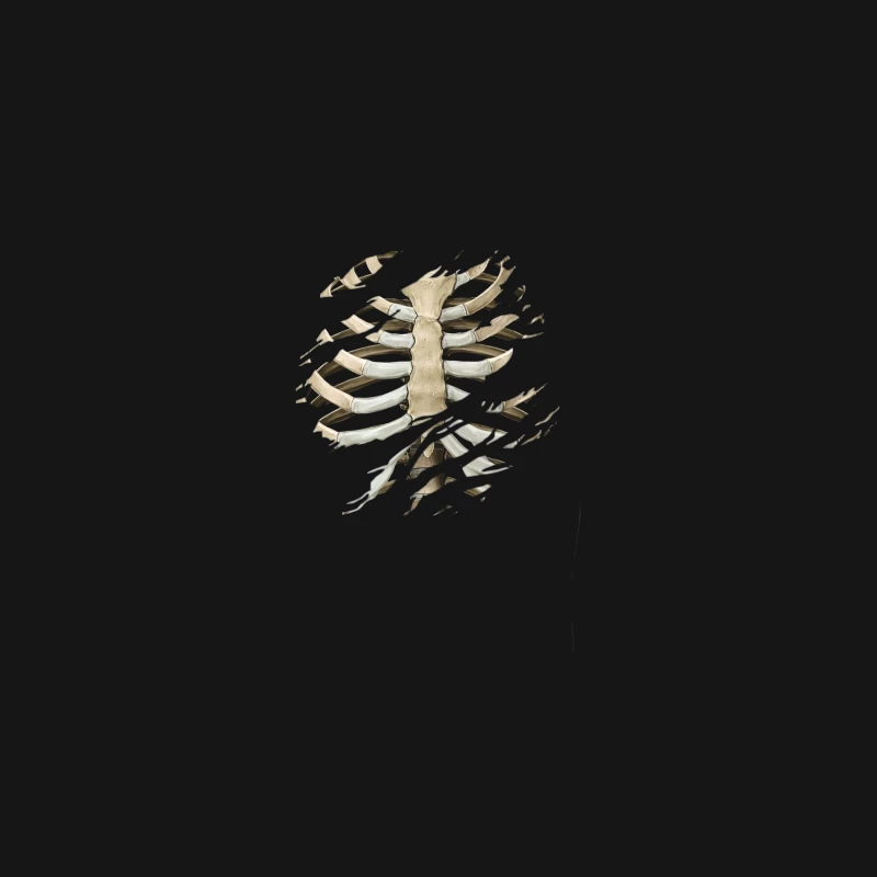 Torn Rib Cage Desk Mat