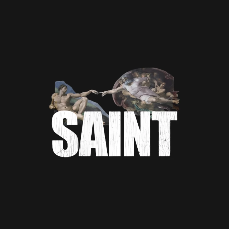 La Création d'Adam avec texte SAINT Homme T-Shirt