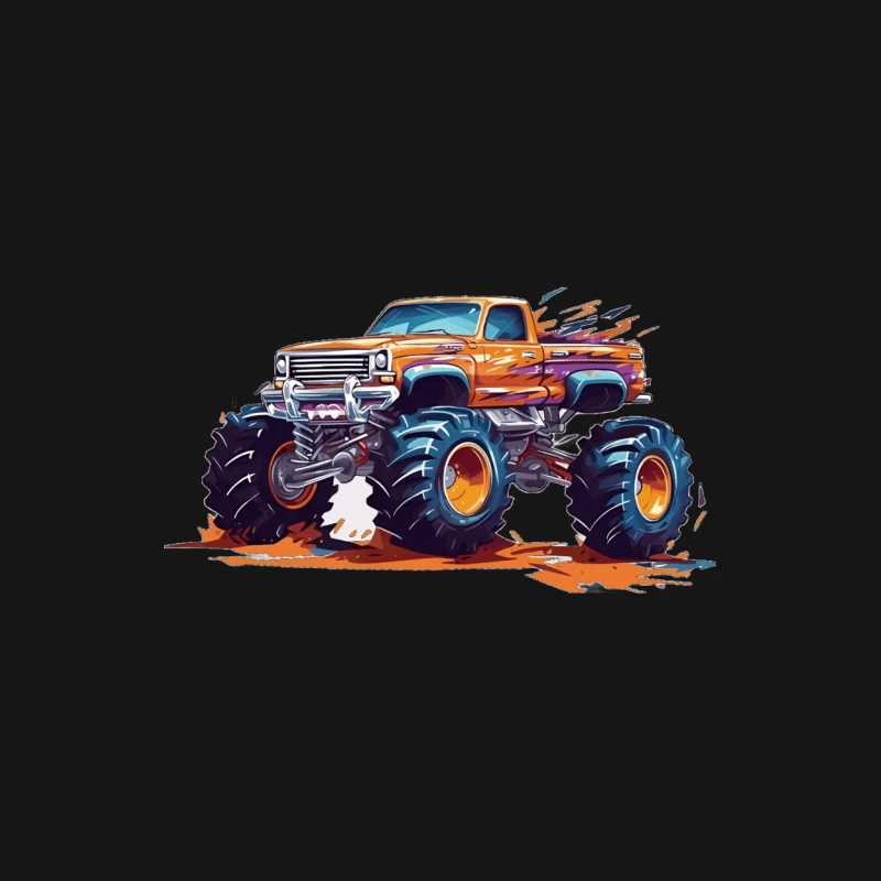 Monstertruck im Cartoon-Stil Damen Langarm T-Shirt