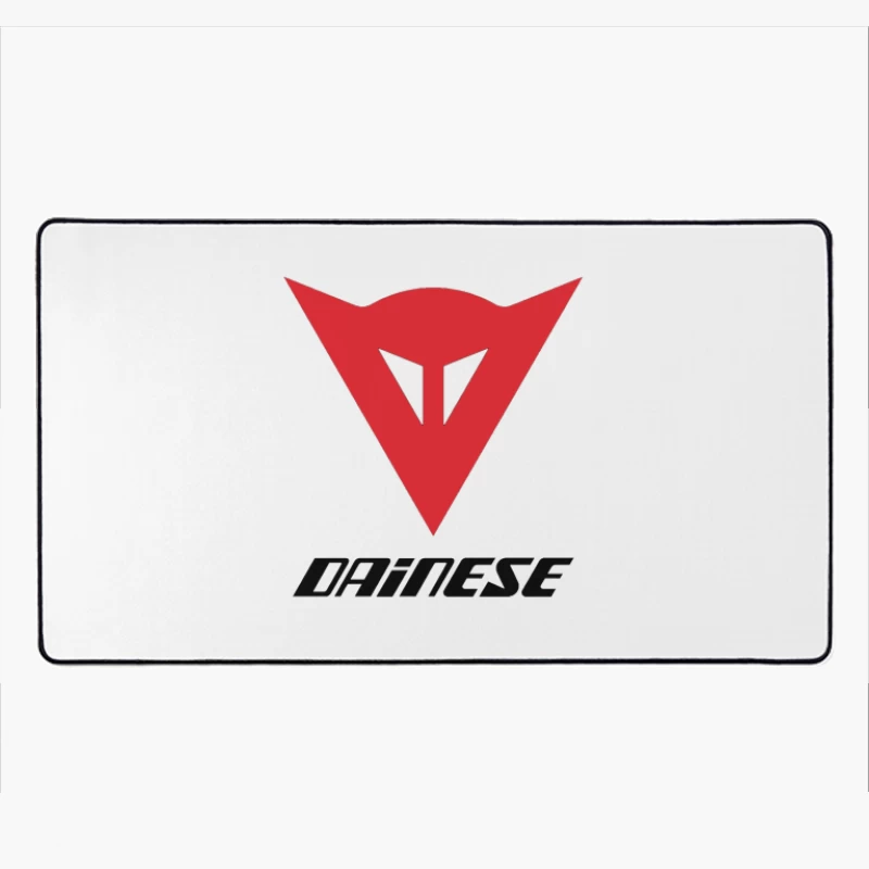 Dainese Motorcycle Gear Brand Logo in Red Desk Mat