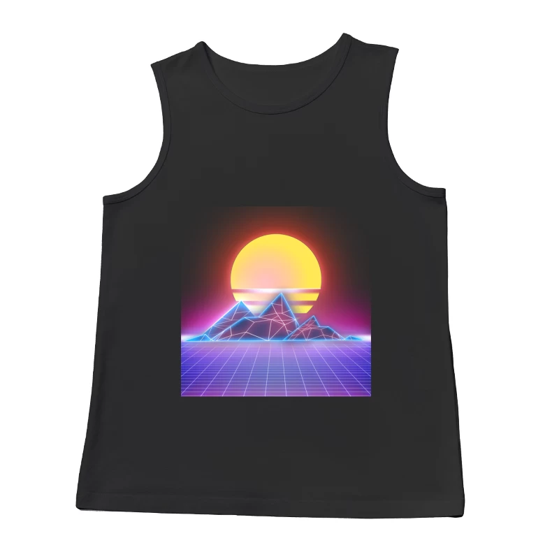 Retrowave Sonnenuntergang Landschaft Herren Tanktops