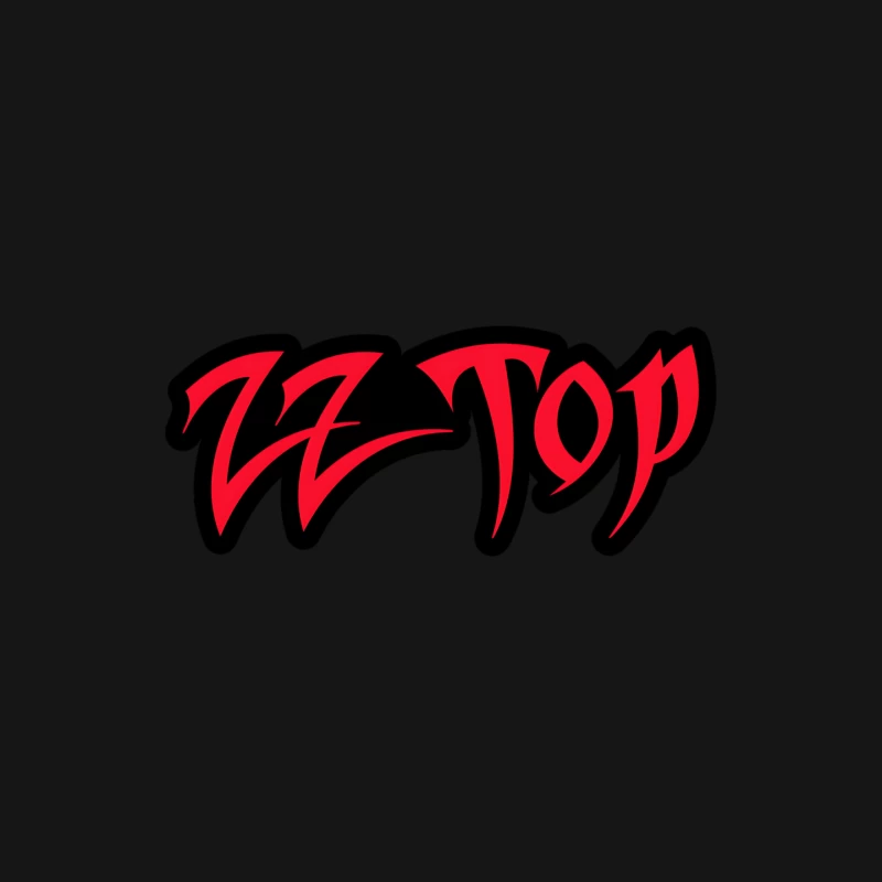 ZZ Top Red Graffiti Style Rock Band Logo Mouse Pad
