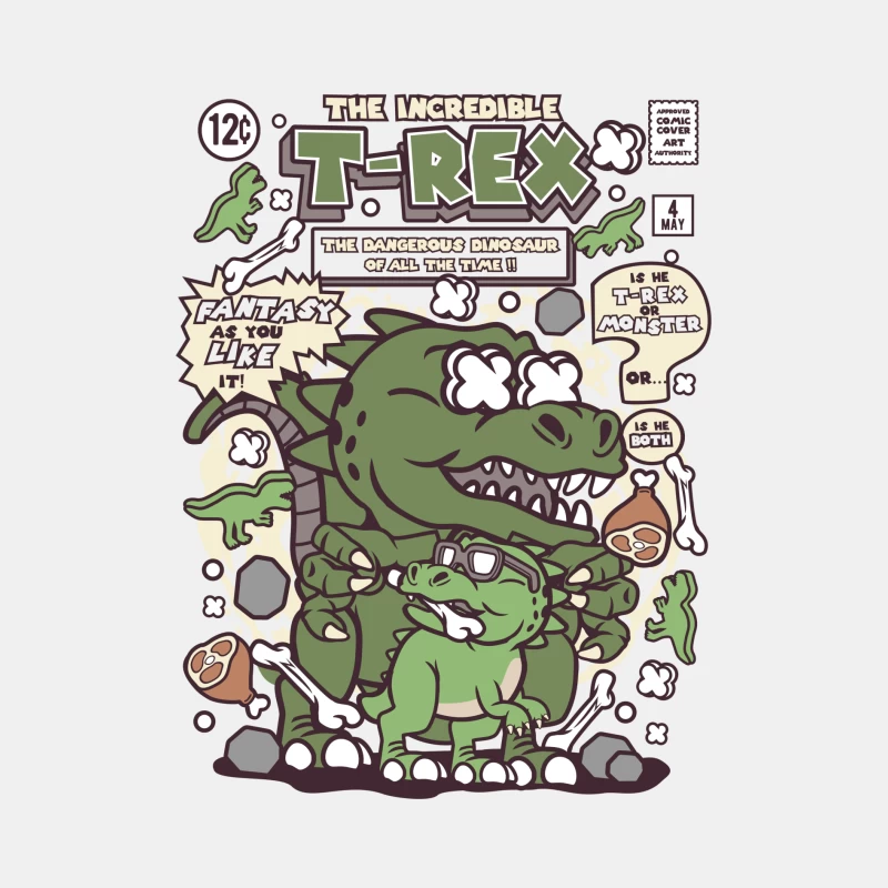 La BD du dangereux dinosaure T-Rex Homme Débardeur