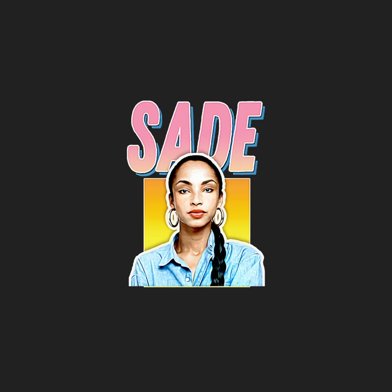 Stylized Pop Art Portrait with Pink "SADE" Text Bucket Hat