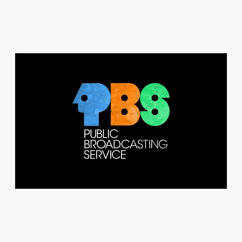Colorful PBS Logo: Public Broadcasting Service Typography Travel Mug