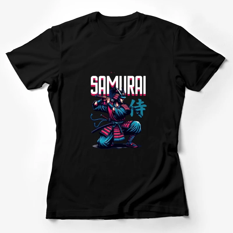Dynamischer Samurai-Krieger Damen T-Shirt