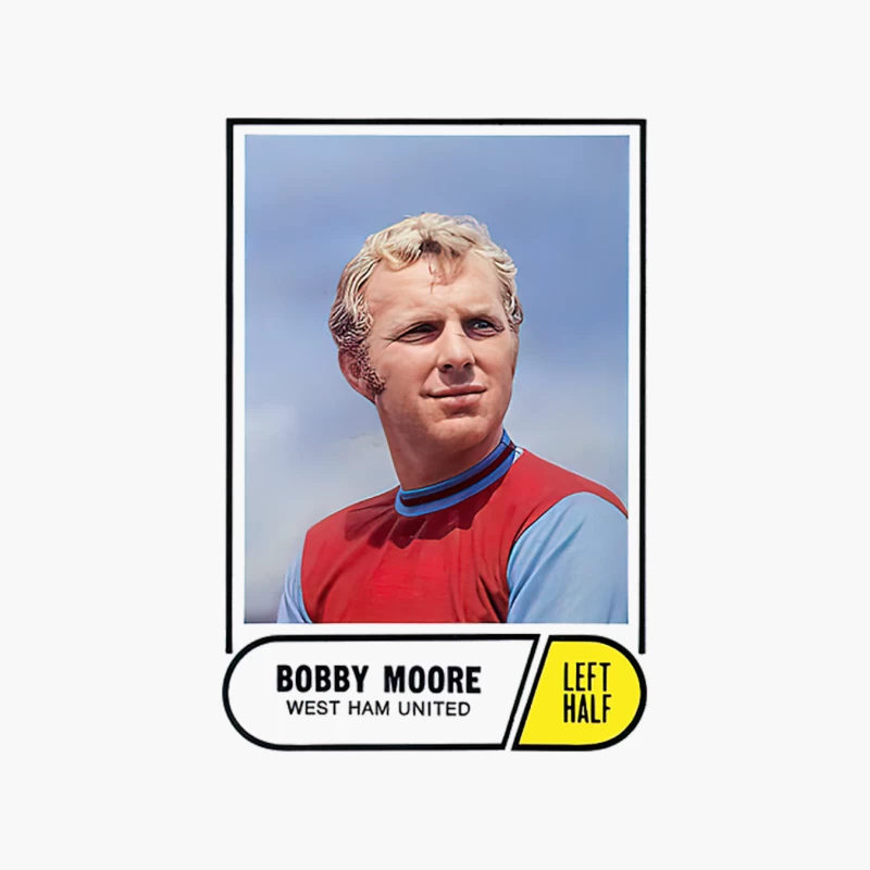 Bobby Moore  Retro Fan Design Cotton Tote Bag